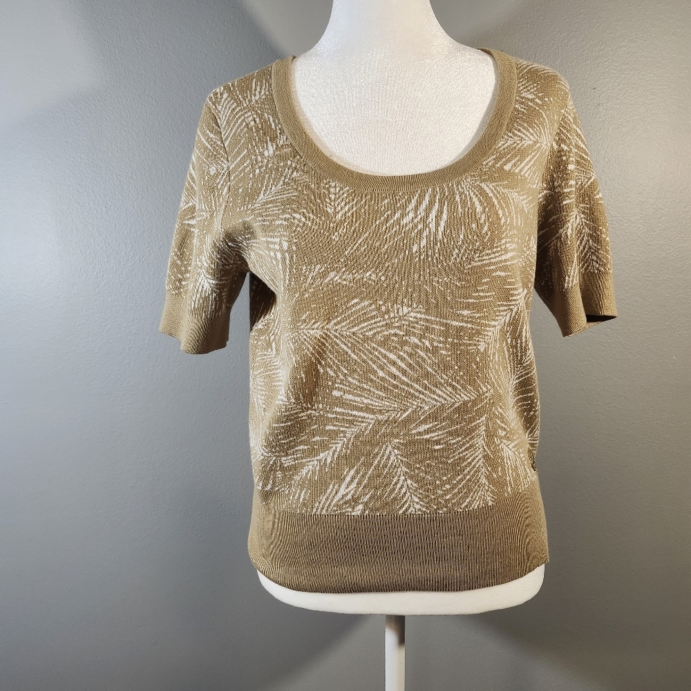 Michael Kors Size Medium Beige Knit Top